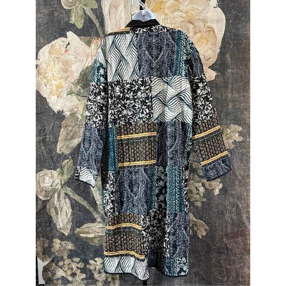 Free People x Brenda Knight Marigold Duster Quilted Jacket Size L - Picture 7 of 8